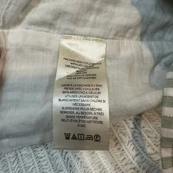 Anthropologie | Striped Bustier Crop Top Sage Green | Women's XS - Picture 6 of 7